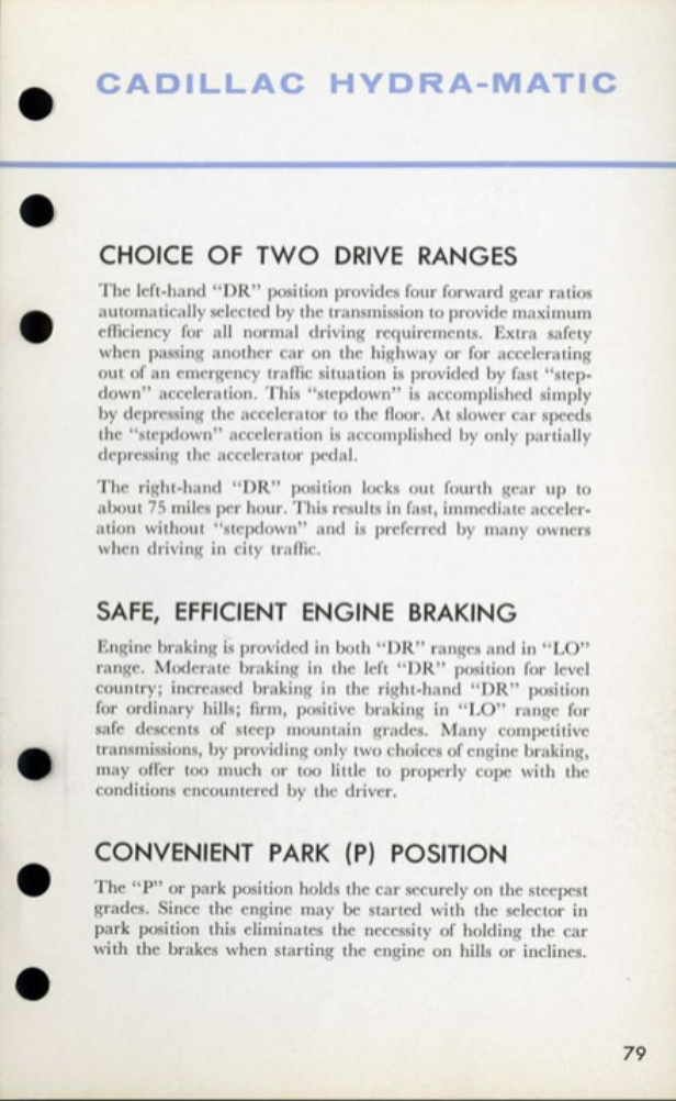 1959 Cadillac Salesmans Data Book Page 44